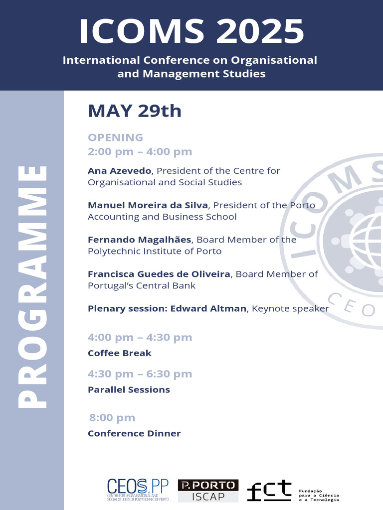 ICOMS 2025 Programme | PDF