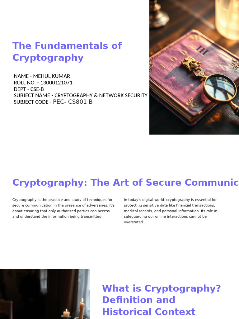 The Fundamentals of Cryptography | PDF | Cryptography | Encryption