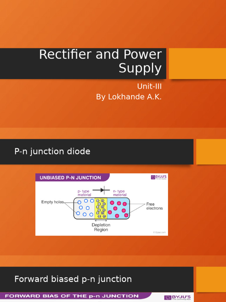 Unit III Rectifieres and Power Supply | PDF | Rectifier | Diode