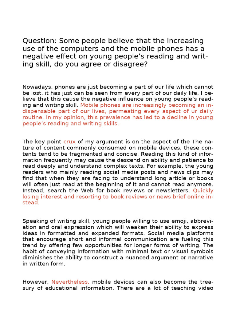 Impact of Mobile Phones on Youth Literacy | PDF | Communication | Mass ...