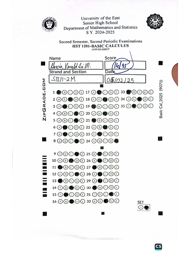 Final Exam Bas Cal | PDF