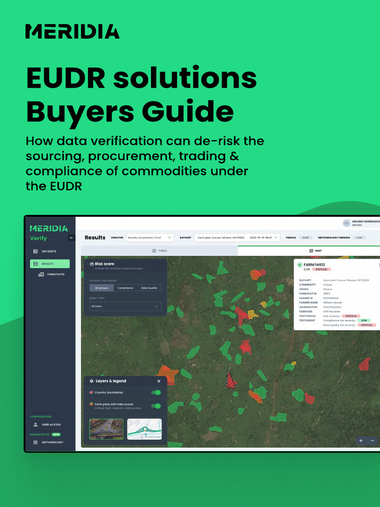 67630cd1acb045f54ac3c453 - Buyers Guide EUDR Solutions - Meridia | PDF