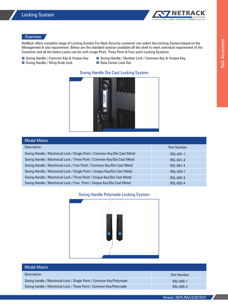 Comprehensive Rack Locking Systems | PDF | Motor Vehicle | Car