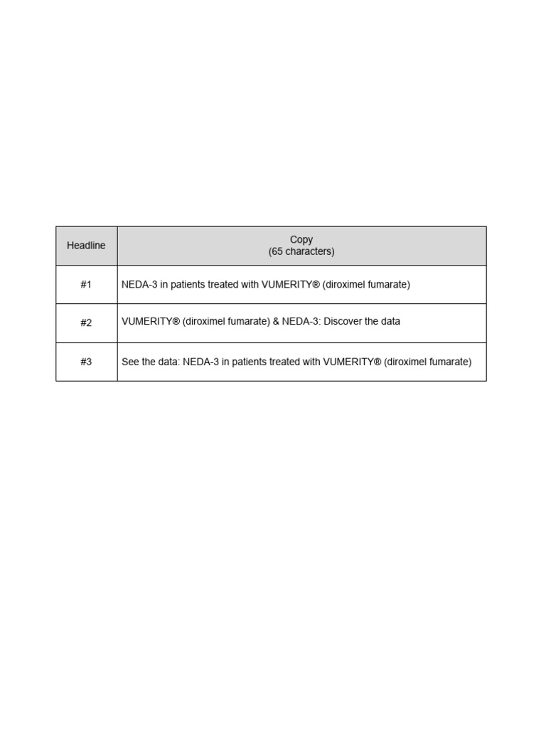 NEDA-3 Data for VUMERITY® Treatment | PDF | Computing | Software