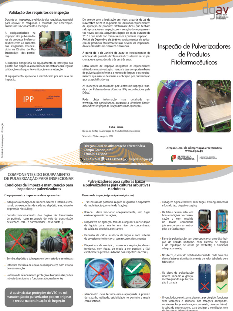 Inspeção de Pulverizadores Fitofarmacêuticos | PDF | Pesticida
