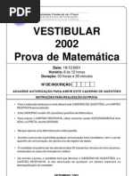 Prova UFPI - Matematica - 2002