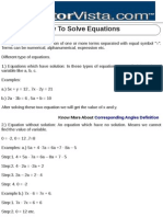 How to Solve Equations