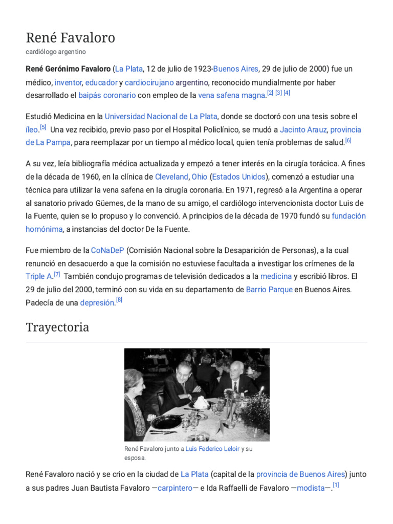 René Favaloro - Wikipedia, La Enciclopedia Libre | PDF