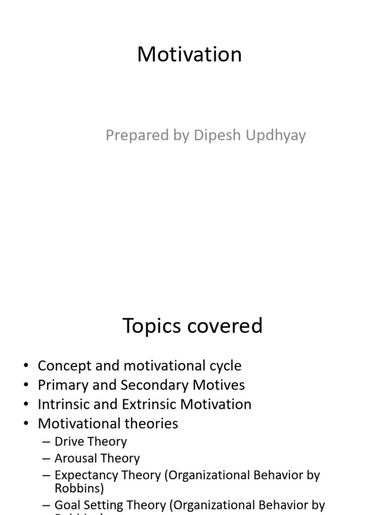 Understanding Motivation Theories and Cycles | PDF | Motivational ...