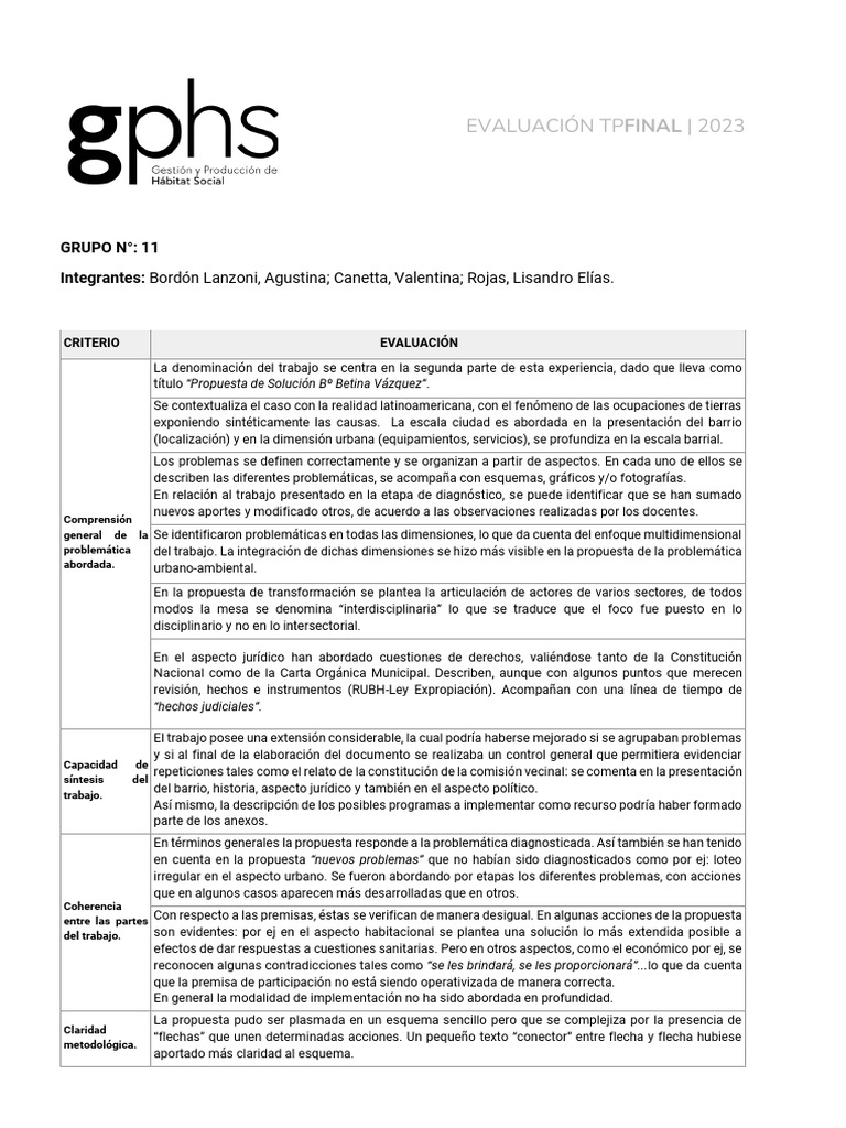 Evaluación TP - 2023: Final | PDF