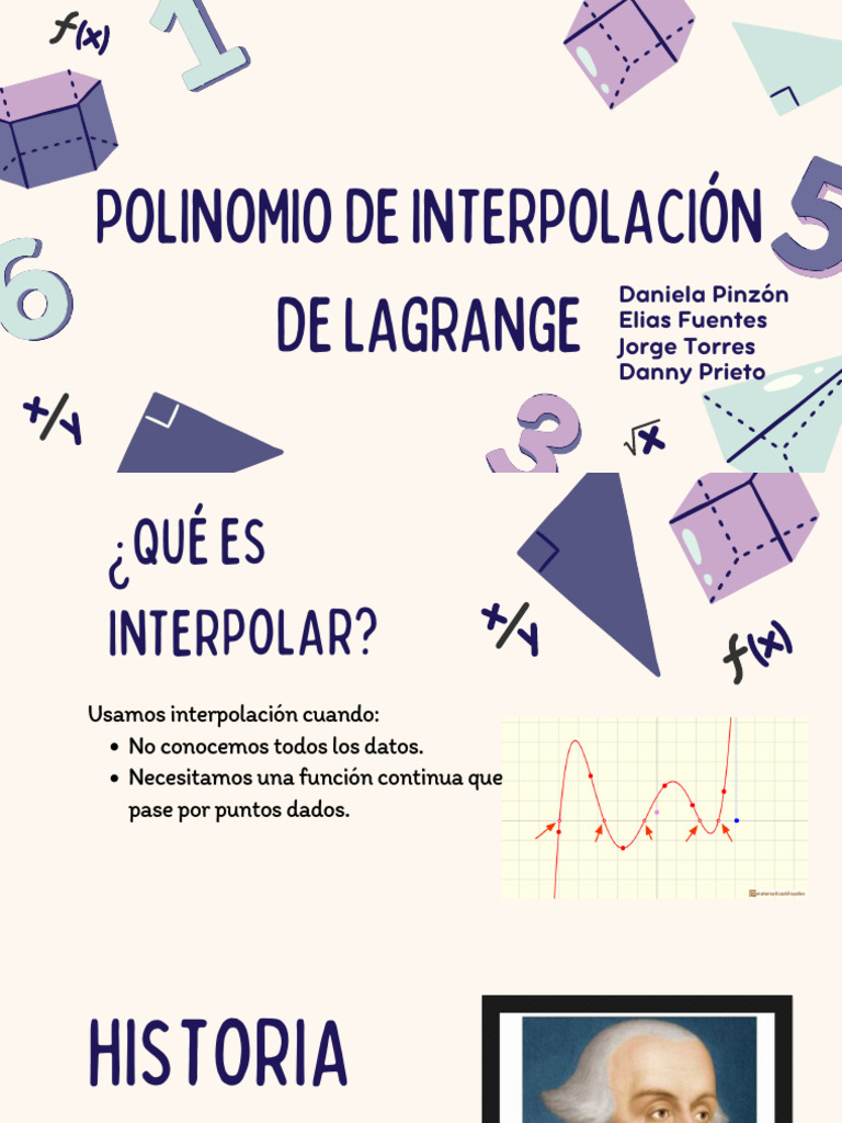 Polinomio de Interpolación de Lagrange | PDF | Ecuaciones | Análisis ...