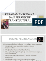 Keragaman Budaya Dan Perspektif Trans Cultural