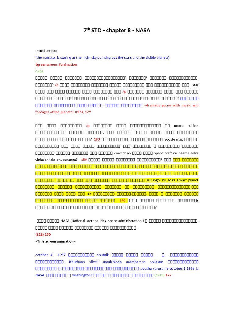 Nasa Script | PDF