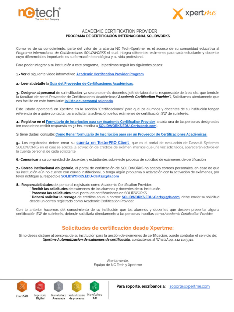 SW Academic Certification Provider | PDF