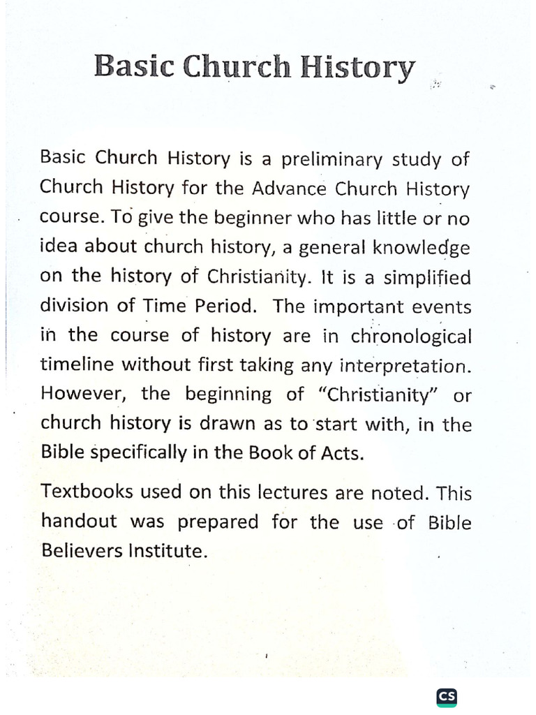 Church History | PDF