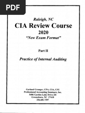 CIAExam Prep Review 2020 Part 2 | PDF