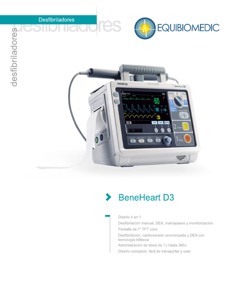 Ficha Tecnica Desfibrilador d3 Mindray | PDF