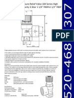 Pressure Relief Valve 104 Series High Capacity 3.5bar 1 1-4inch FBSP X 1 1-2inch FBSP