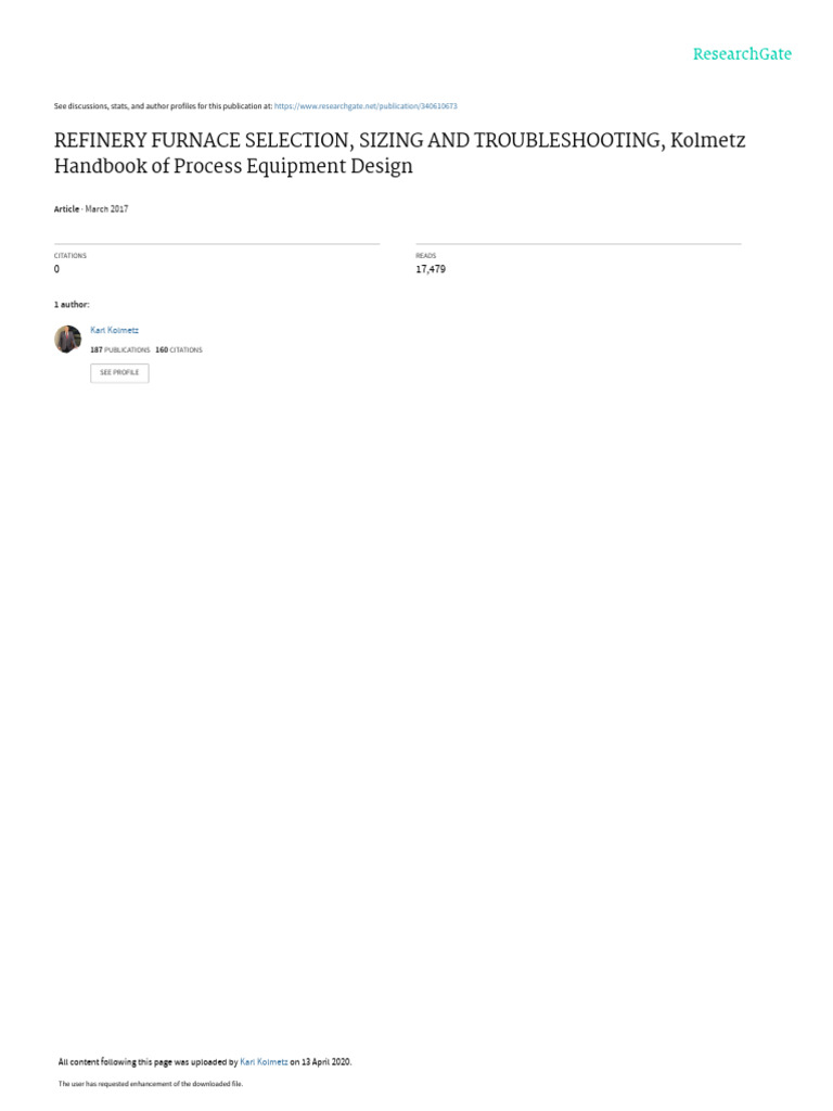 Refinery Furnace Design Guidelines | PDF | Oil Refinery | Boiler