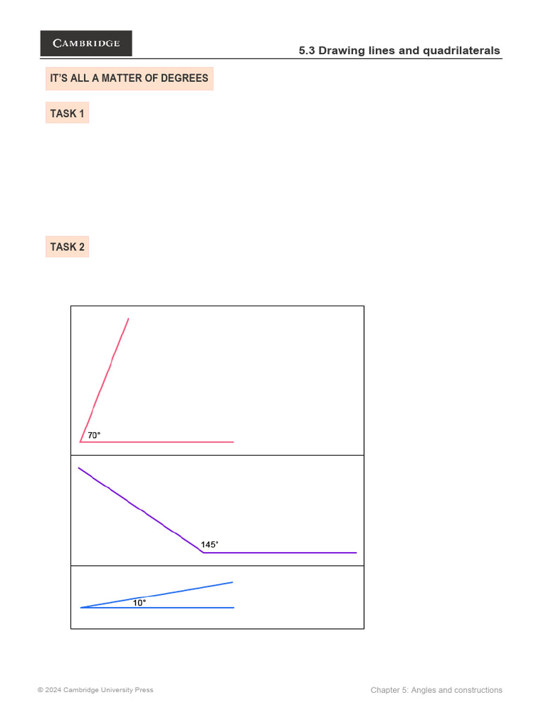 Drawing Angles and Quadrilaterals Guide | PDF