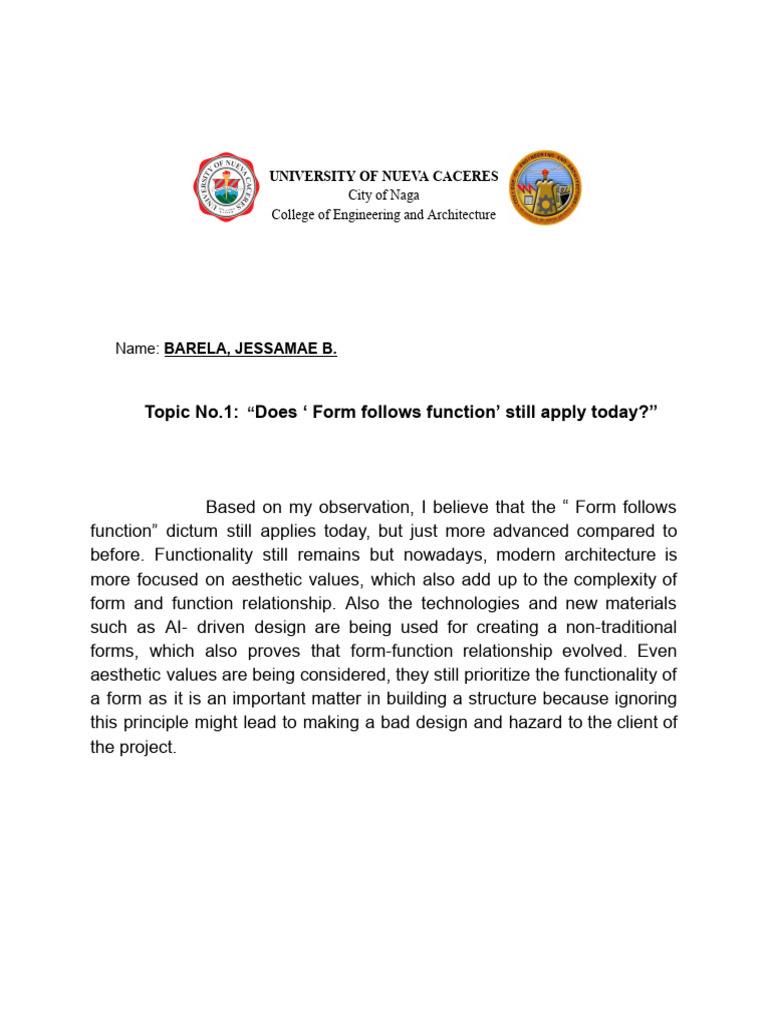 Hoa 2 - Form Follows Function - 1 | PDF