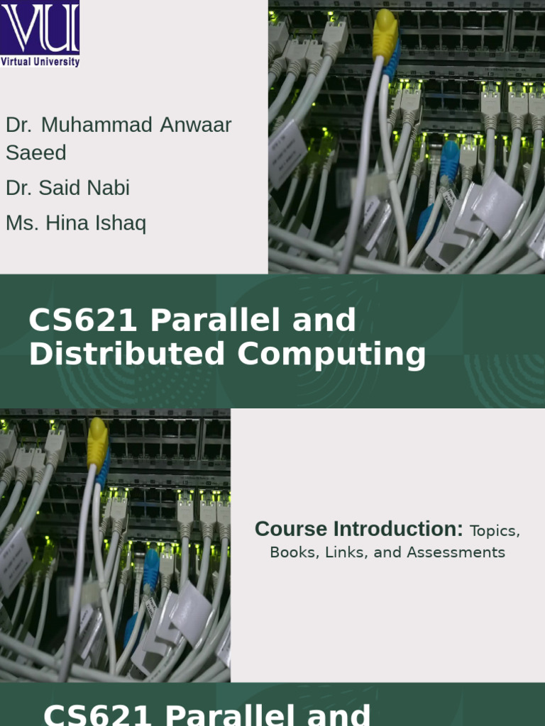 CS621 Parallel Computing Course Overview | PDF