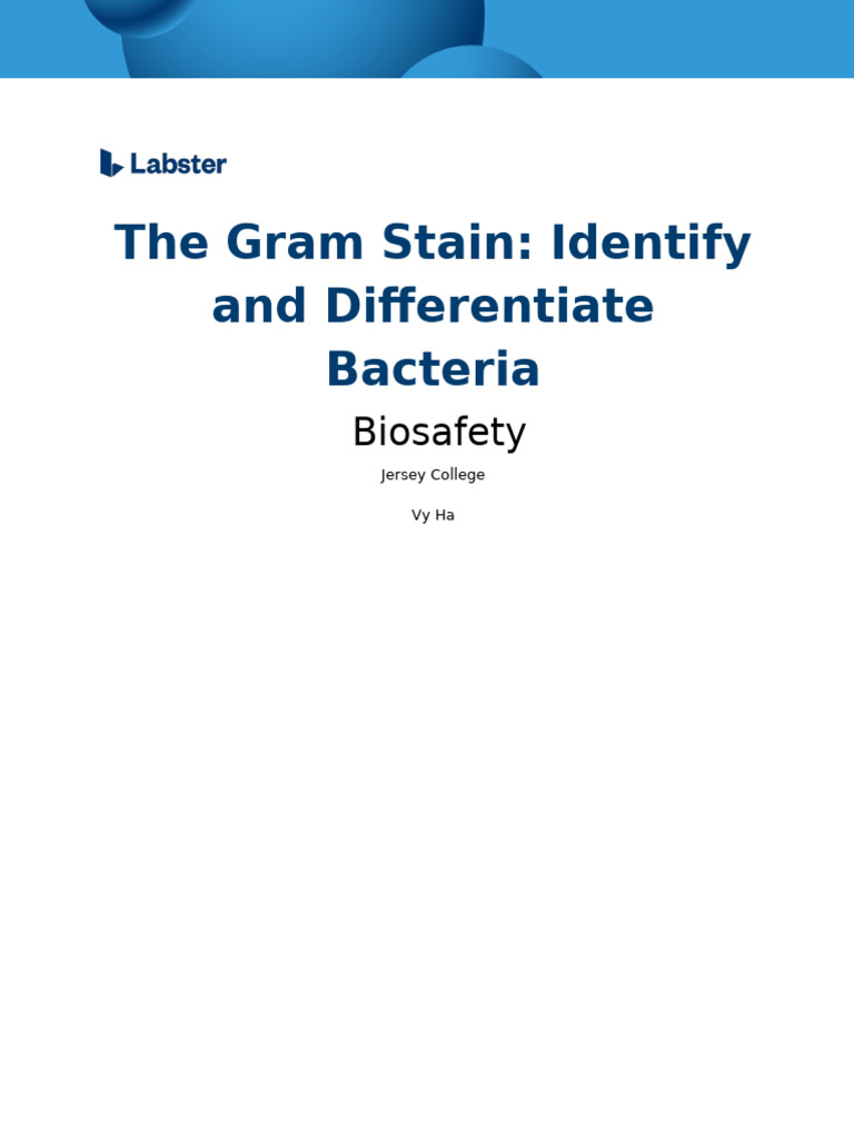 Lab Report Sample-2 | PDF | Staining | Gram Negative Bacteria