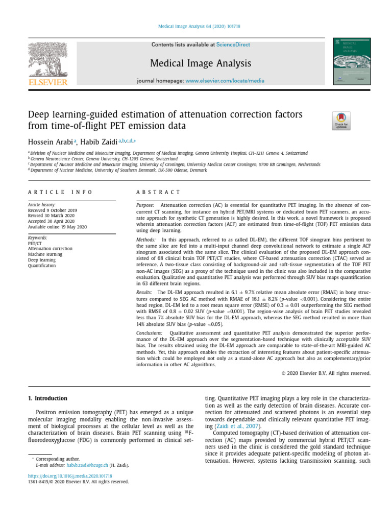 Paper On Deep Learning Guided PET Attenuation Correction 1722771556 ...