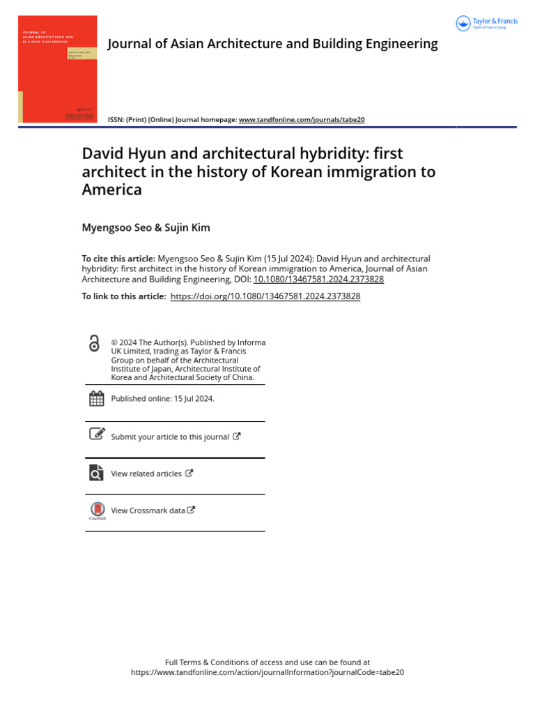David Hyun and Architectural Hybridity First Architect in The History ...