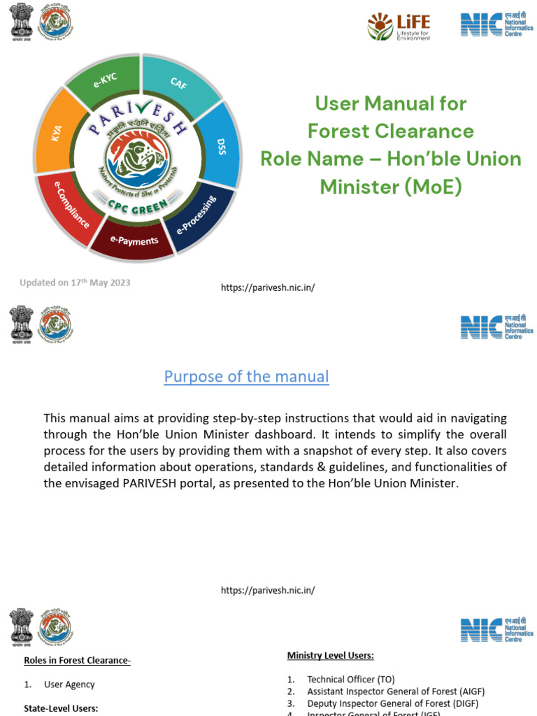 User Manual for Forest Clearance Process | PDF