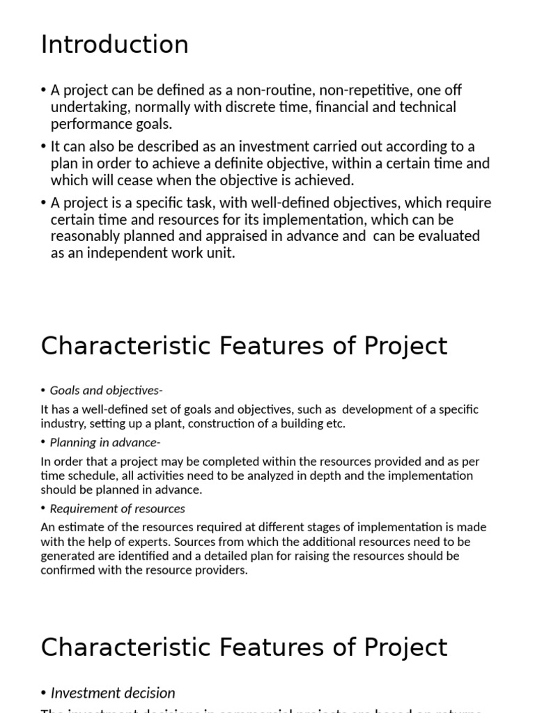 Key Features and Phases of Projects | PDF | Project Management | Risk