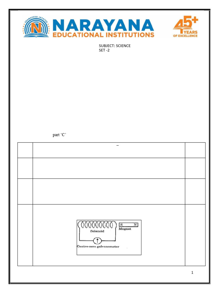 Science Question Paper Set-2 | PDF | Mirror | Chemical Substances