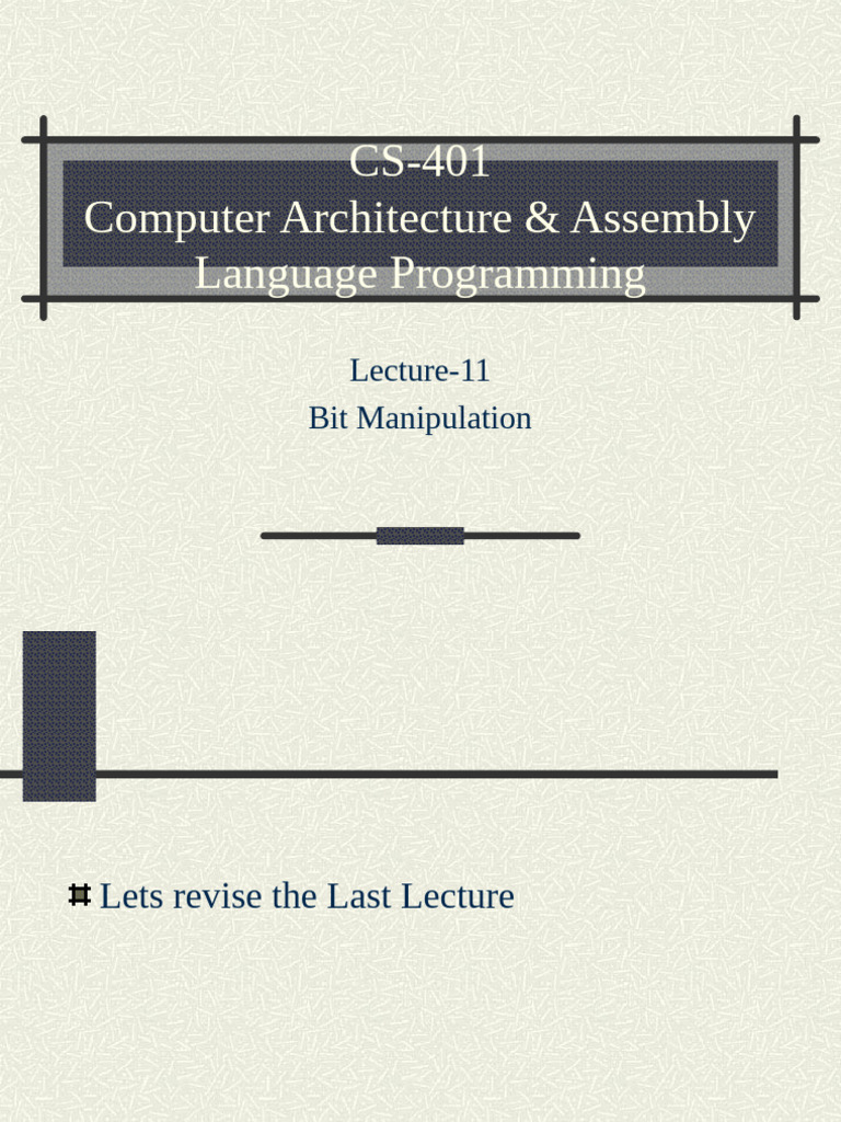 Bit Manipulation in Assembly Language | PDF | Multiplication ...