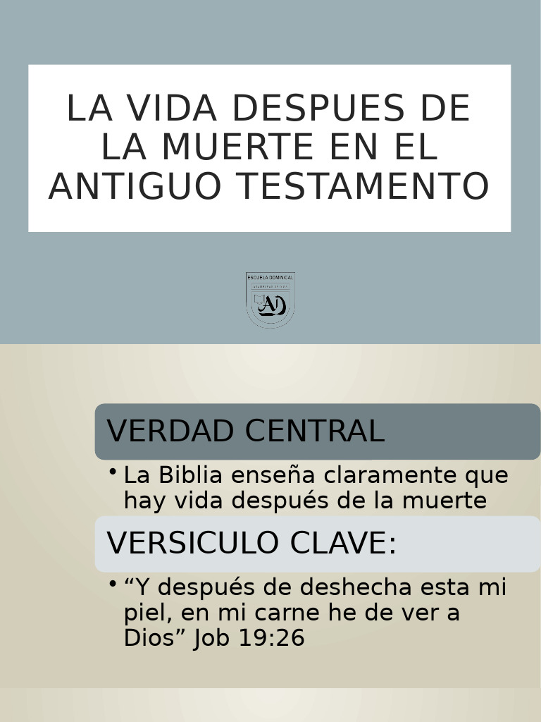 La Vida Despues de La Muerte en El Antiguo Testamento | PDF | Biblia | Dios