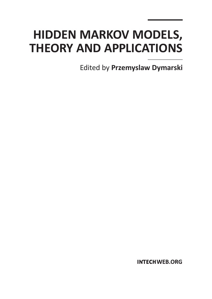Hidden Markov Models Theory and Applications | PDF | Stochastic Process ...