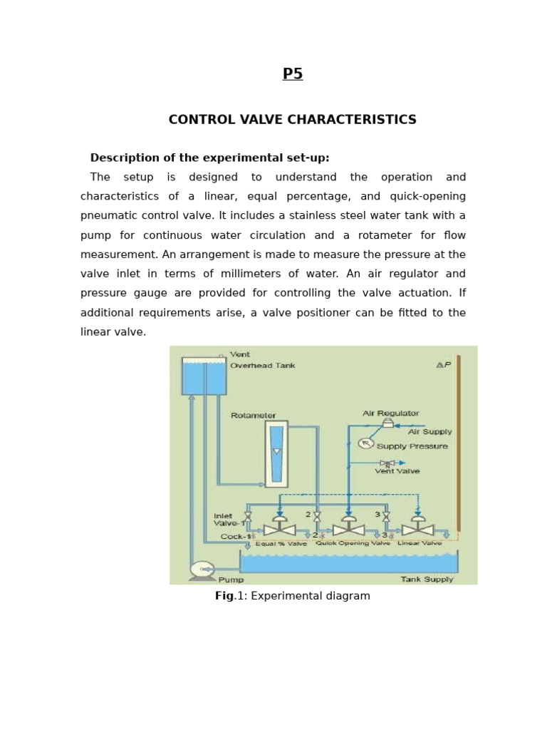Control Valve Characteristics Study | PDF | Valve | Pressure