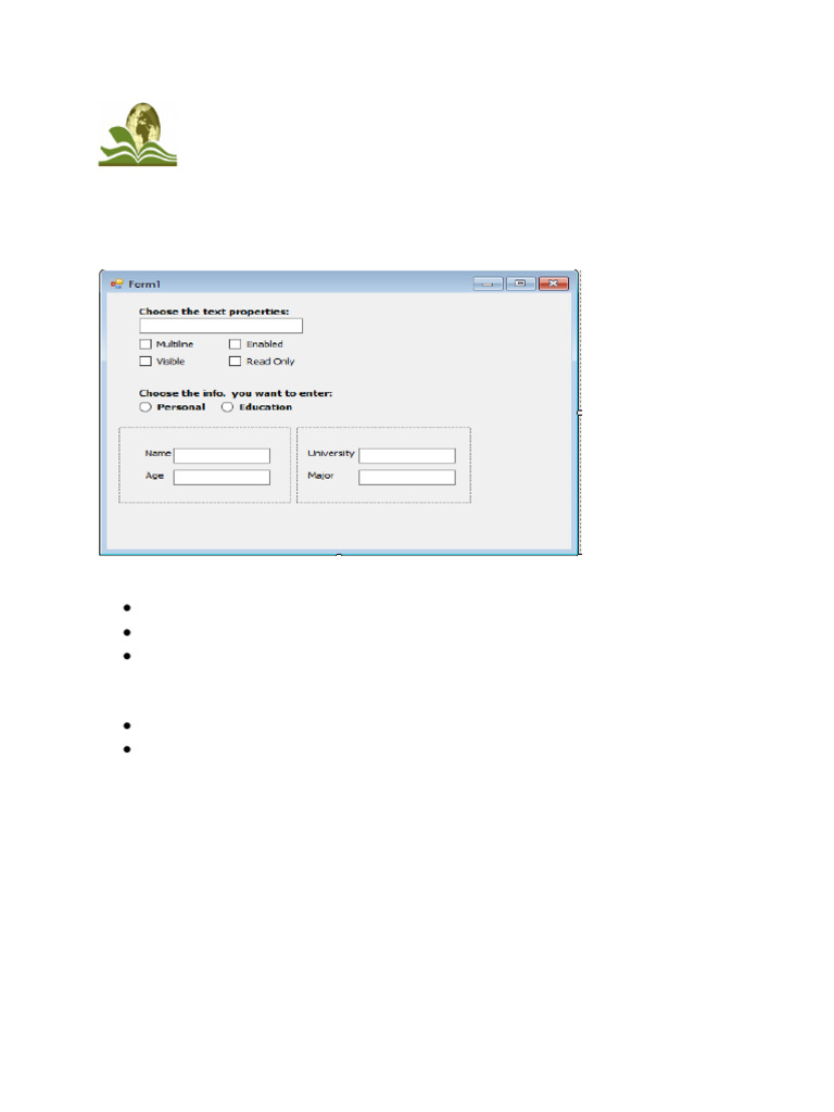 Checkbox and Radio Button Form Tutorial | PDF | Cursor (User Interface ...