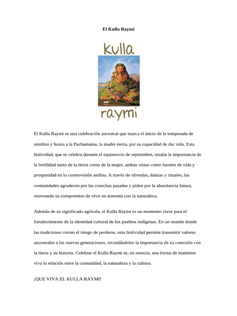 El Kulla Raymi | PDF