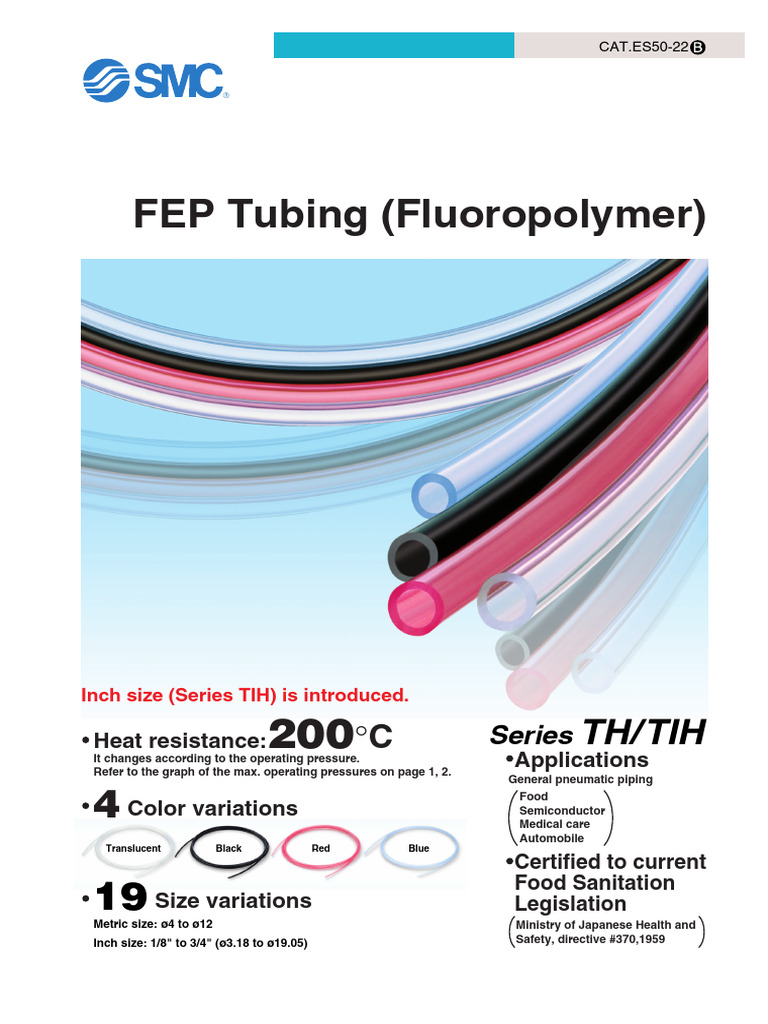 FEP Tubing Specifications and Applications | PDF | Pipe (Fluid ...
