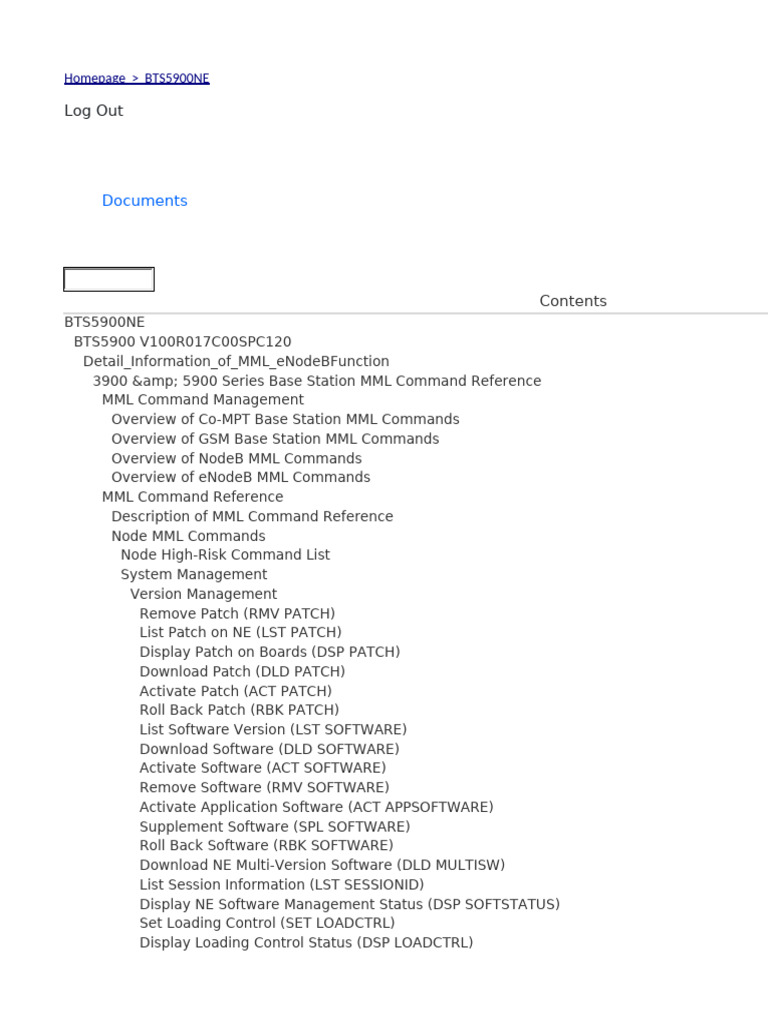 BTS5900 MML Command Overview | PDF | Transport Layer Security | File ...