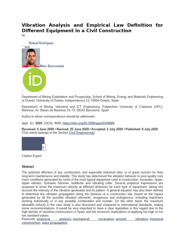 Vibration Analysis in Civil Construction | PDF | Waves | Amplitude