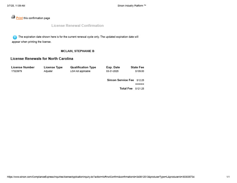 NC License Renewal Cost | PDF