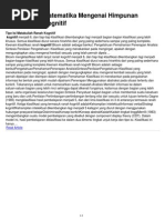 Download Contoh Soal Matematika Mengenai Himpunan Pemahaman Kognitif by Mubarok Yulianto SN86898804 doc pdf