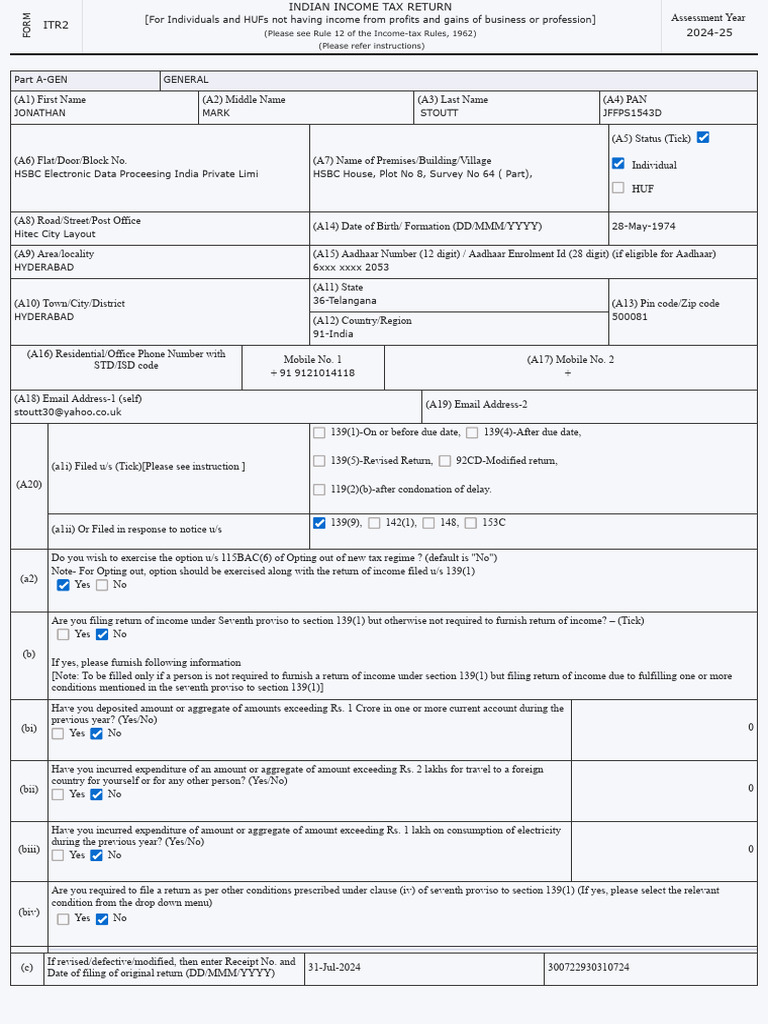 Opting Out of New Tax Regime 115BAC(6) | PDF | Capital Gain | Tax Deduction