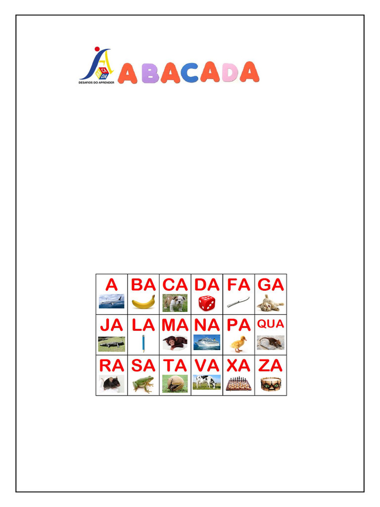 Método ABACADA: Alfabetização Visual | PDF