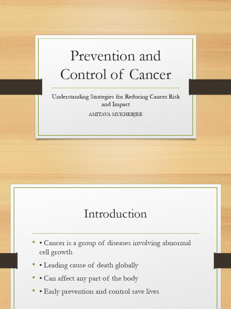 Cancer Prevention and Control Strategies | PDF | Cancer | Preventive ...