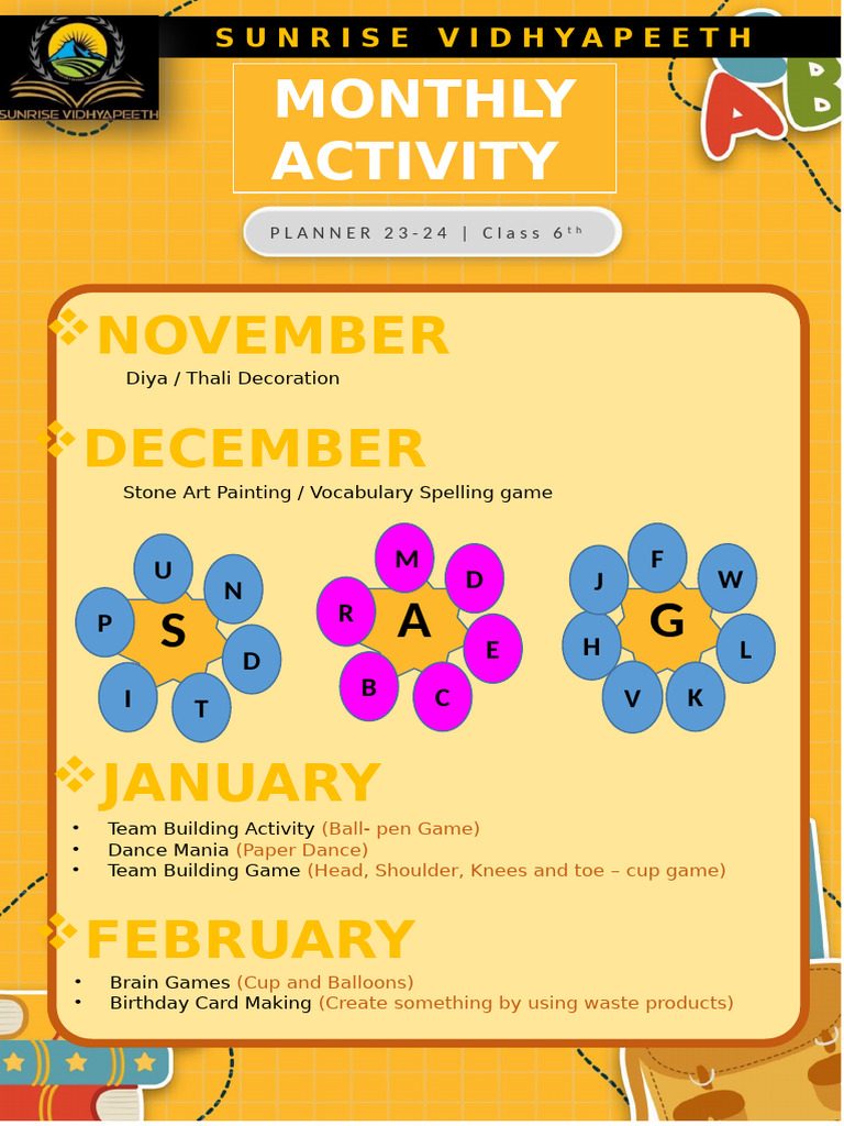 Activity Calender | PDF