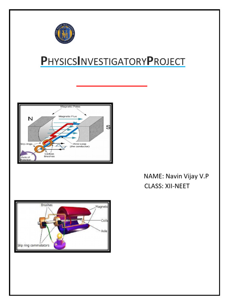 A.C. Generator Physics Project Overview | PDF | Electric Generator ...
