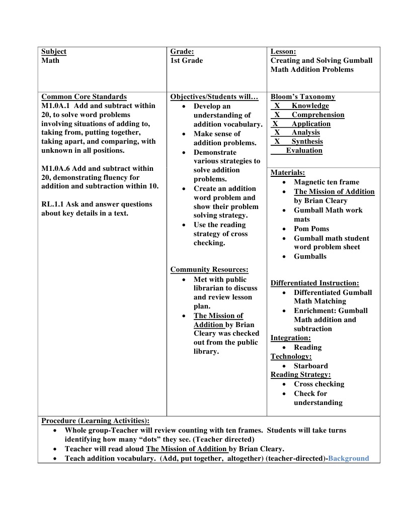 Gumball Hot Chocolate Math Lessons Pdf Reading Comprehension Teaching