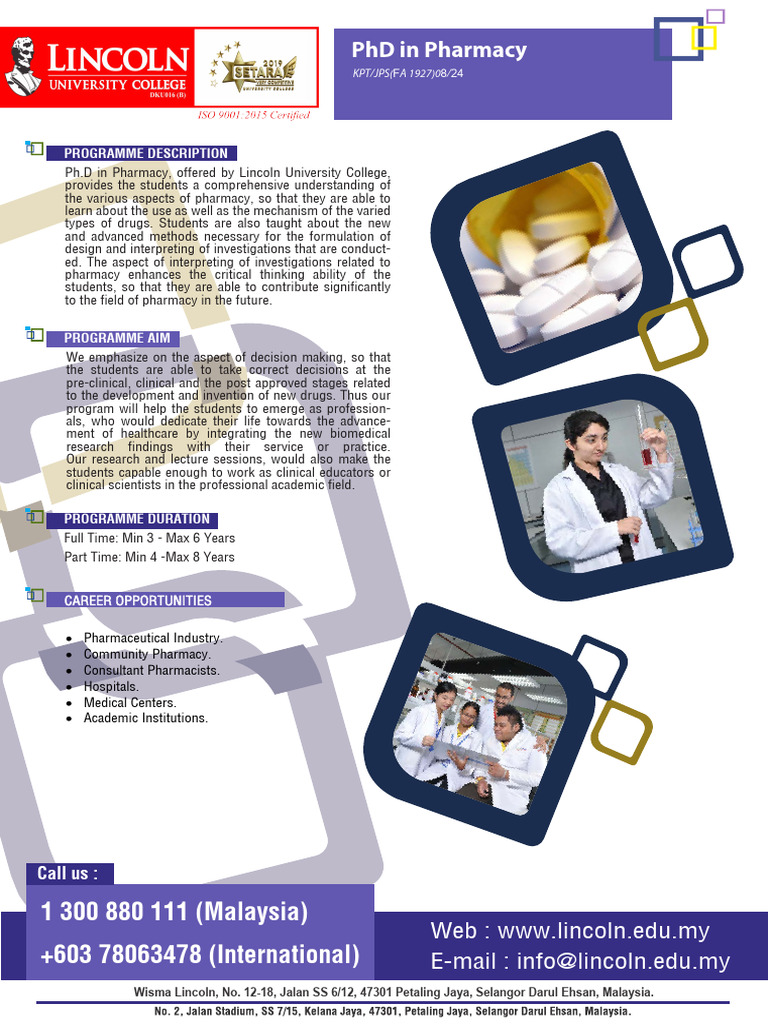 Doctor of Philosophyph.d. in Pharmacy | PDF | Pharmacy | Health Care